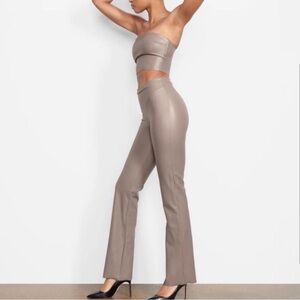 Skims | Faux Leather High Rise Cement Pants